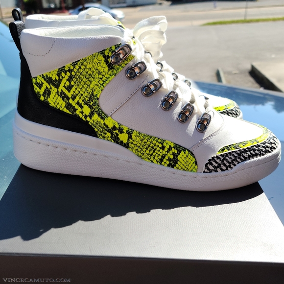 vince camuto high top sneakers
